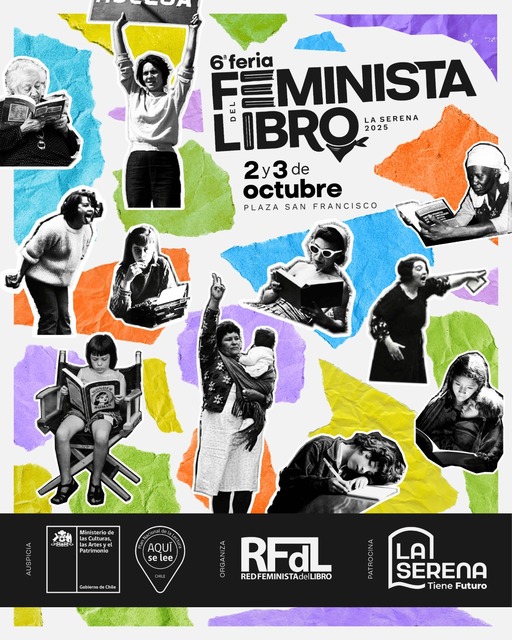 afiche sexta version de la feria feminista del libro 2025